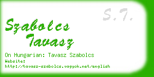 szabolcs tavasz business card